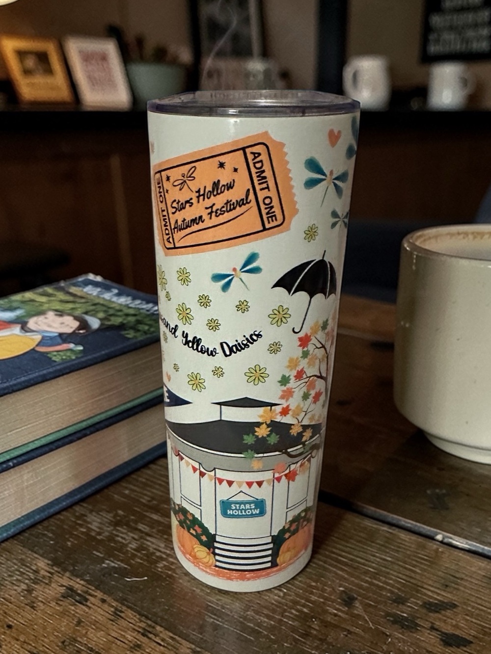 Cozy Coffee Lover Tumbler | Small Town Fall Aesthetic Cup | TV-Inspired Tumbler